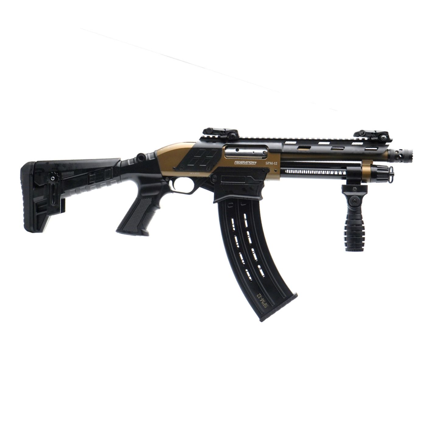 Federation Firearms, SPM-12, 9" Barrel, Burnt Bronze, 12GA