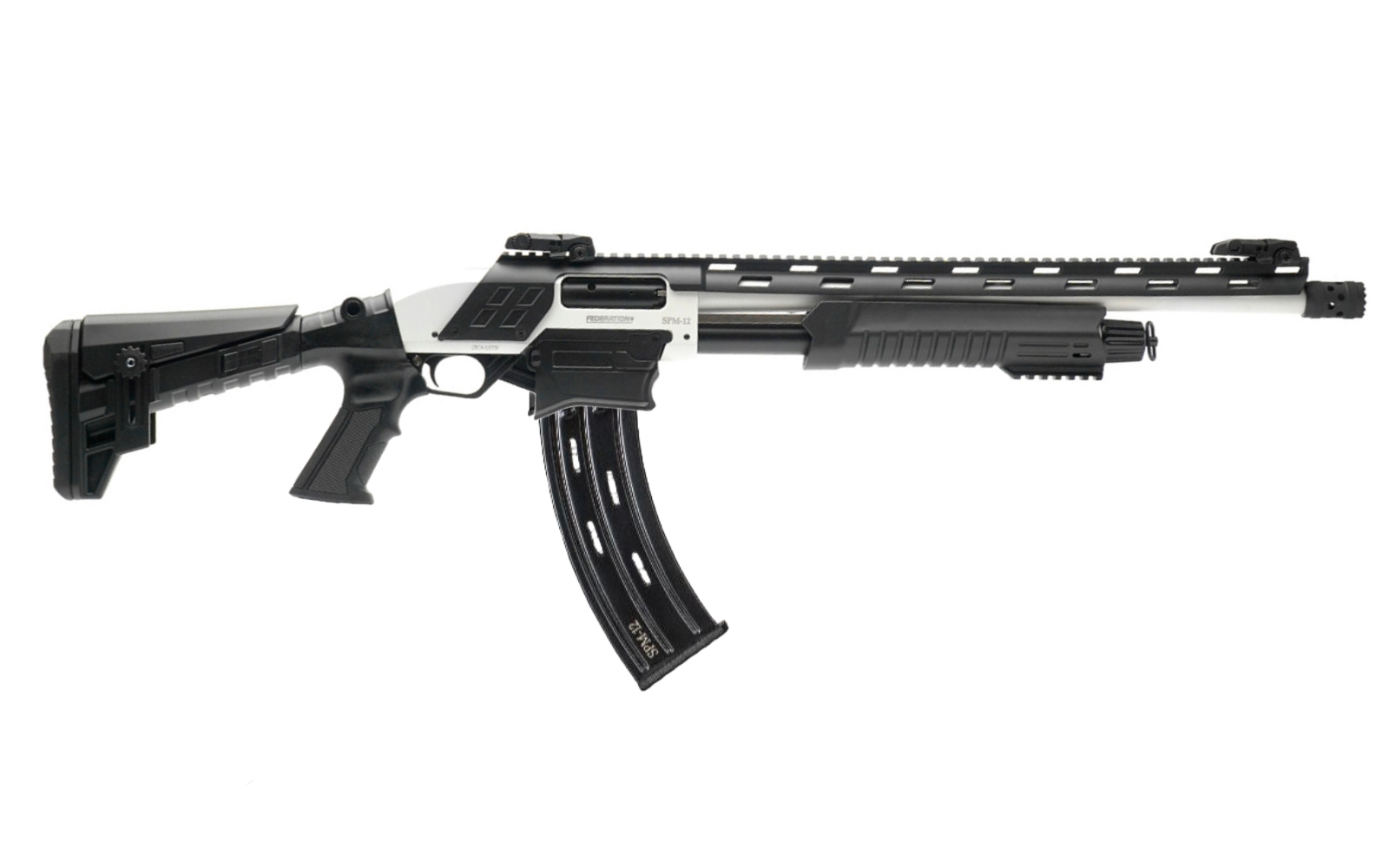 Federation Firearms, SPM-12, 18.7" Barrel,Alpine White, 12GA