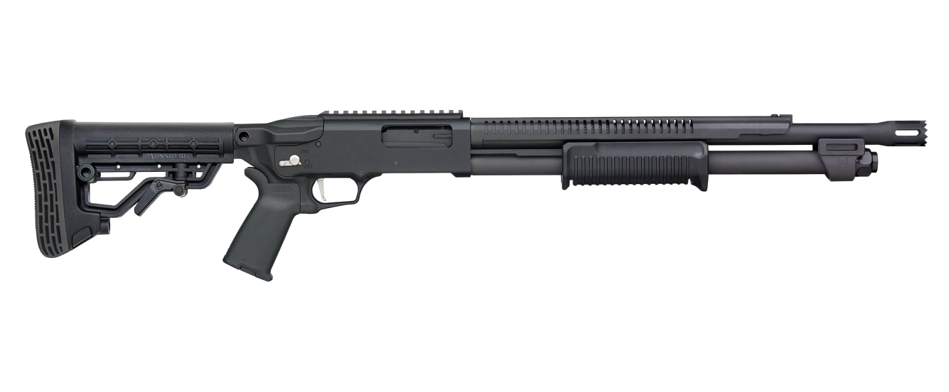 Mossberg 590R 18.5" Stand-Off Barrel, Rotary Safety, Mil-Spec Stock, 6+1RD, 12GA