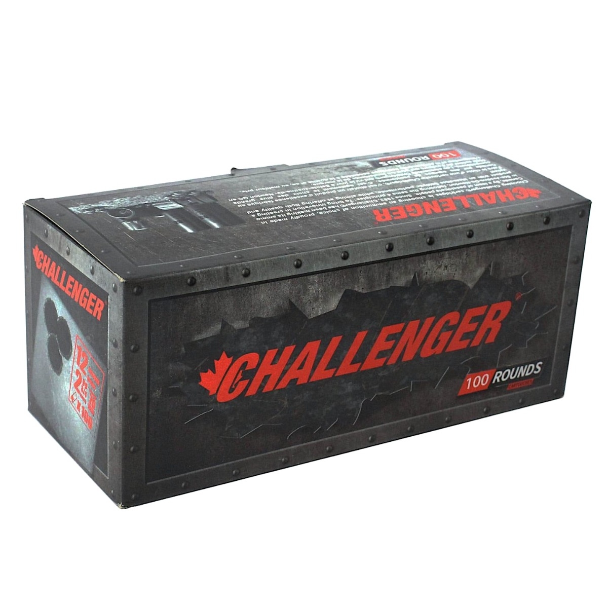 Challenger Ammo, 12GA Magnum 00 Buckshot, 2-3/4" 00 Buck, 100 Rounds